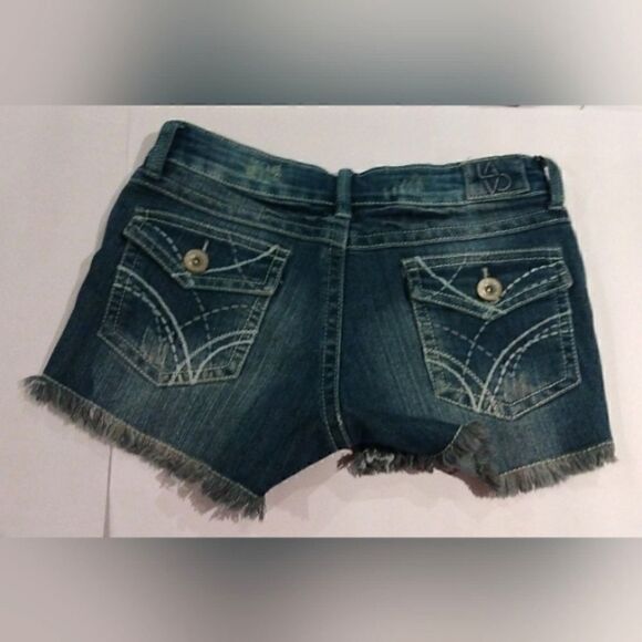3 Jean Denim Shorts sz 27 SZ 5-6 EUC Ladies Women's Daisy Duke's - Picture 10 of 11